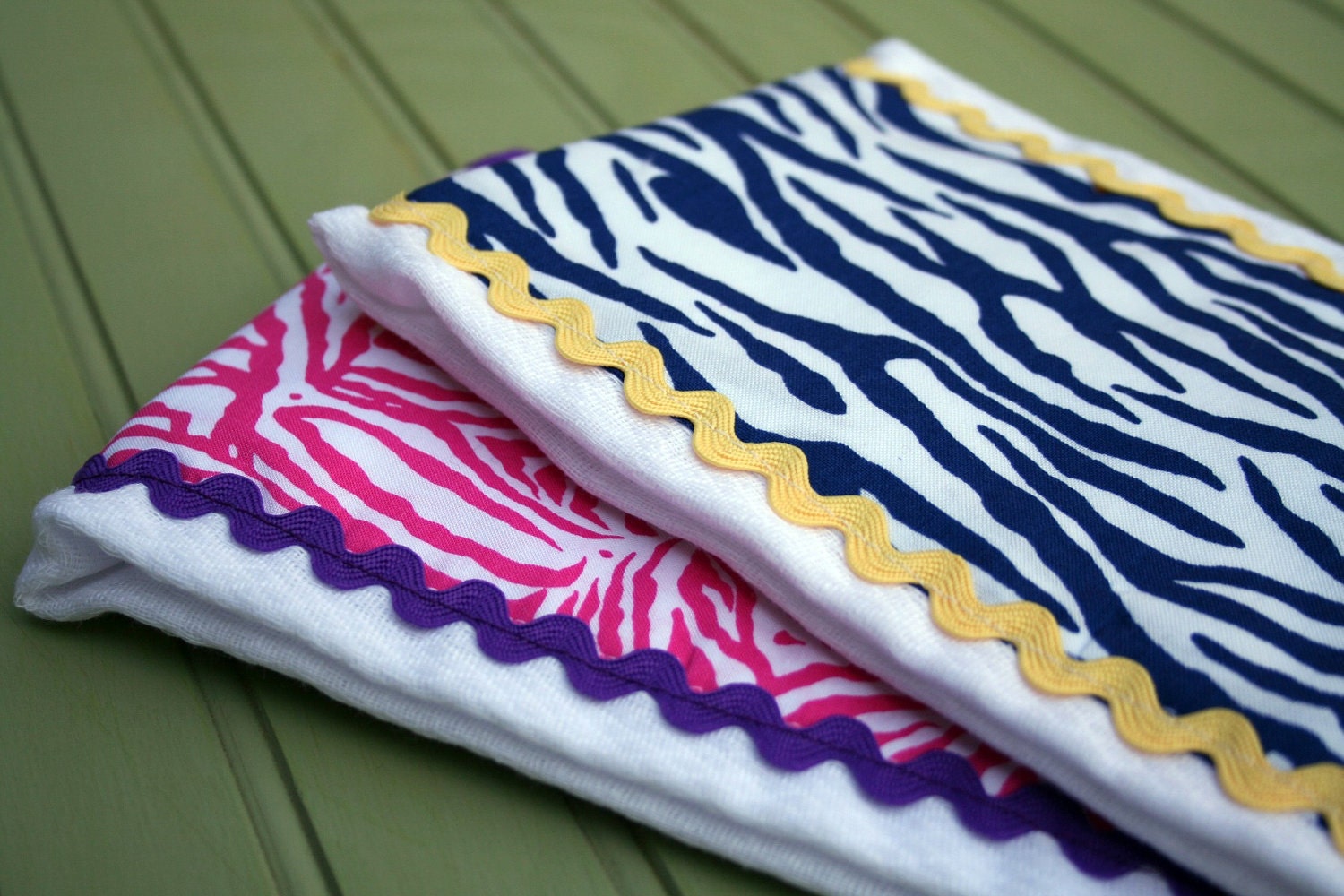 Zebra Print Premium Burp Cloth Set