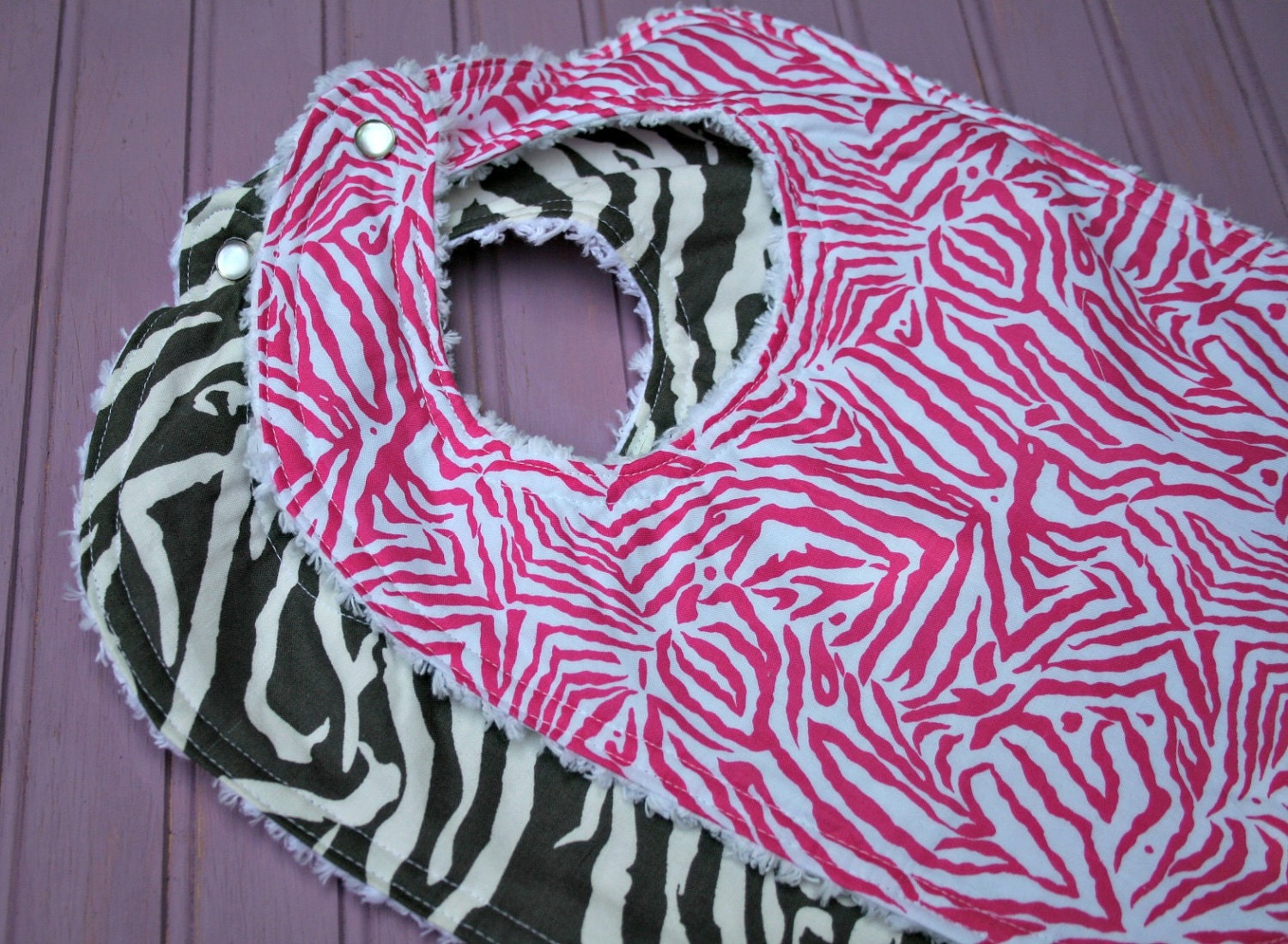 Zebra Print Bib Set