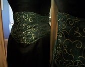 Sample Sale - Jayne Waist Cincher: Green and Gold size 28