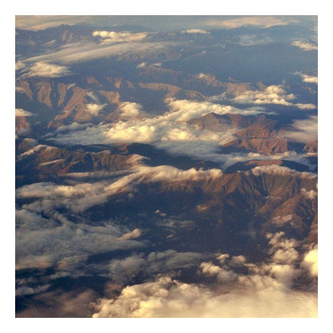 Mountains and Clouds - 8x8 Fine Art Photograph - Peaceful Nature Fine Art Photography