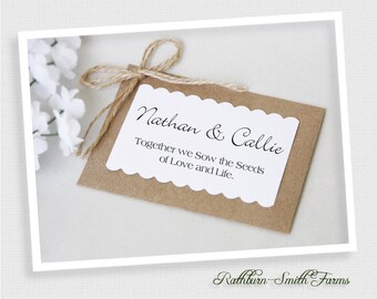 75 Customized Extra Large Eco Wedding Party Favors, Flower Seed Favor, Handmade Packet Perfect for Anniversary, Bridal Showers
