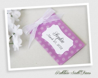 50 Custom Baby Shower, Babys First Birthday Favors, Flower Seed Packet Favors, Garden Party