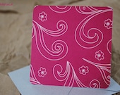 Blank Mini Card Set of 10, Romantic Swirl Design with Contrasting Doodle Design on the Inside, Metallic Siver Envelopes, mad4plaid on Etsy
