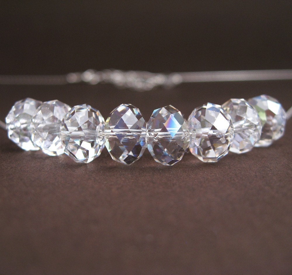 Aleksandr Necklace (Sex and the City inspired) -  sterling silver, Swarovski crystals (moonlight only)