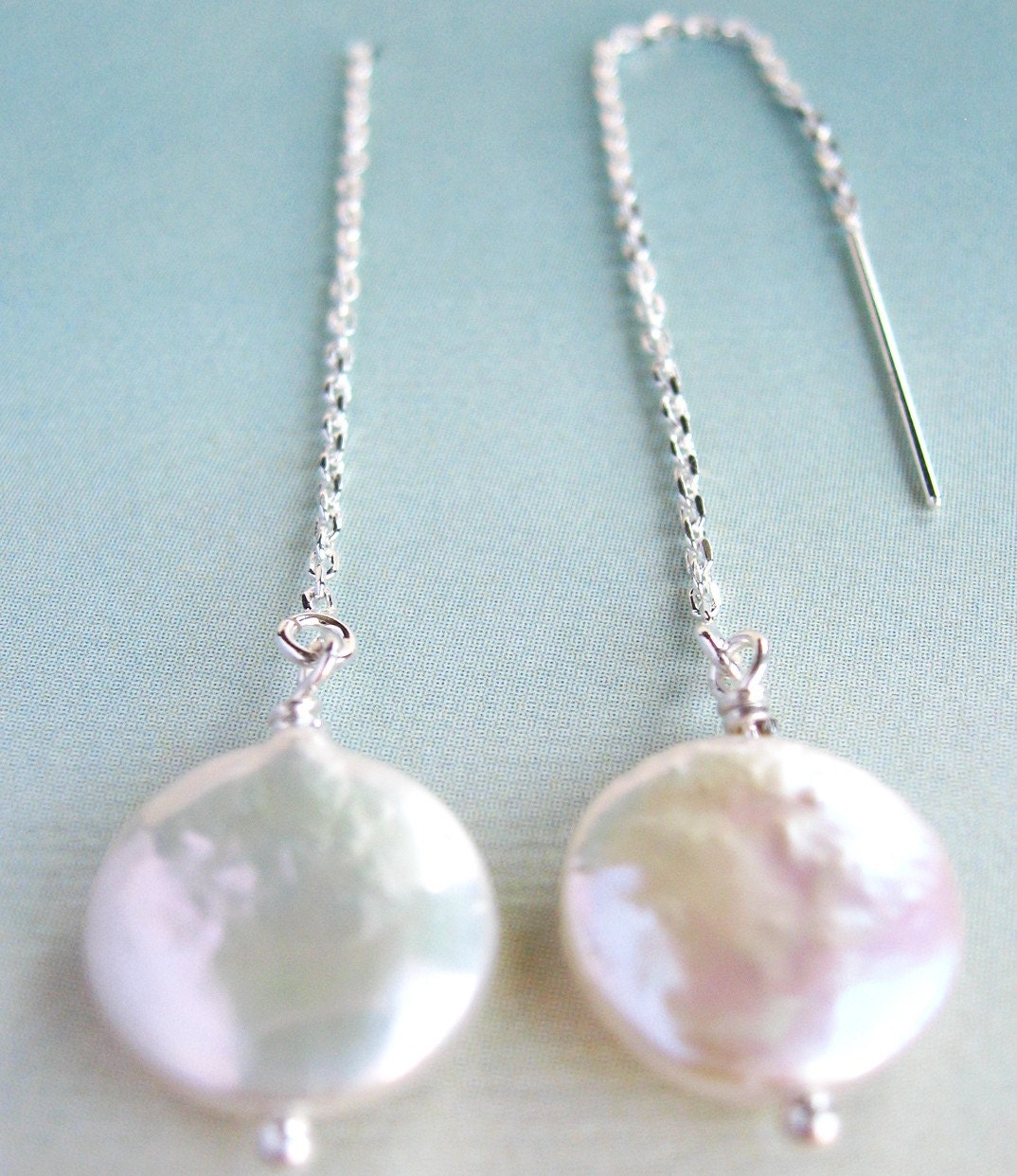 Gillian Earrings - freshwater pearl, sterling silver