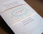 Elegant Framed Wedding Invitation Sample - "Savoy"
