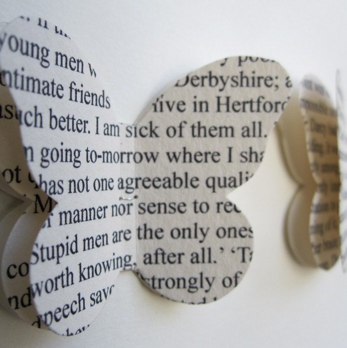Pride and Prejudice. Jane Austen. Butterfly Framed art.