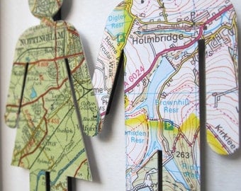 Where We're From - Vintage Map Art People
