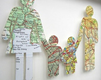 Origin of the Unit - 4 - Vintage Map Figures - Family