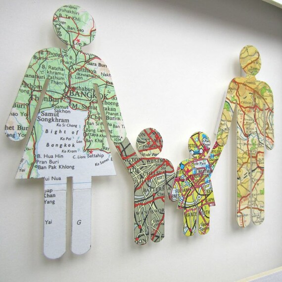 Origin of the Unit - 4 - Vintage Map Figures - Family