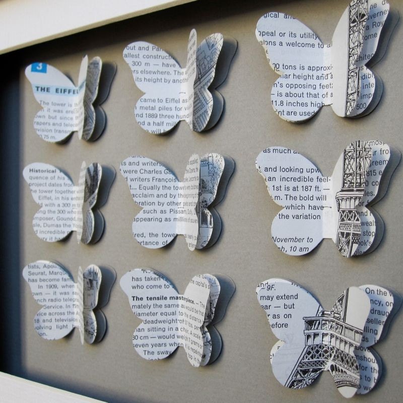 The Eiffel Tower - Butterfly Framed Art