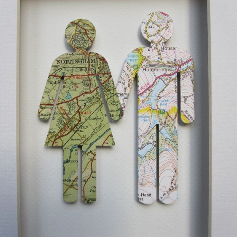 Where We're From - Vintage Map Art People