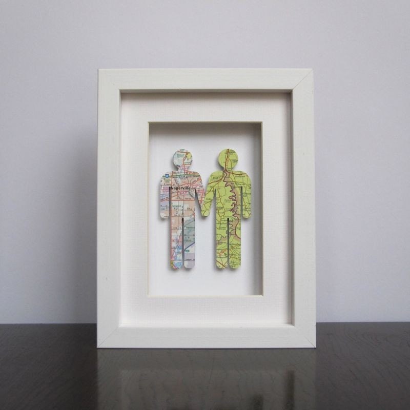 Where We're From boy/boy - Love Vintage Map Figures