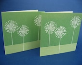 Little dandies, 2 dandelion greeting cards with envelopes