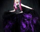 Black and Dark Purple Gothic Formal Wedding Skirt all sizes MTCoffinz