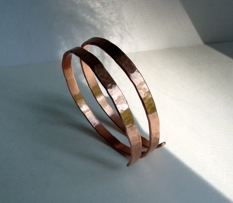 Copper Double-Wide Bangle Nontarnish