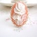 Vintage pink Shabby Chic - Rose Ring silver platinum plated