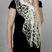 Felted scarf lacey loads of holes decorative white