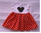 Boutique MINNIE Mouse Vacation Tee Dress ... CUSTOM ... Sizes Nb 3m 6m 12m 24m 2t 3t 4t 5t 6 6x... Shortsleeve
