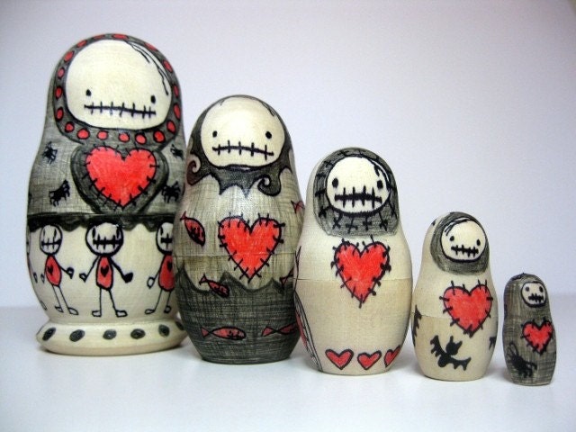 ON SALE Zombie Nesting Art Dolls
