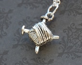 Knitters' Yarn Silver Necklace