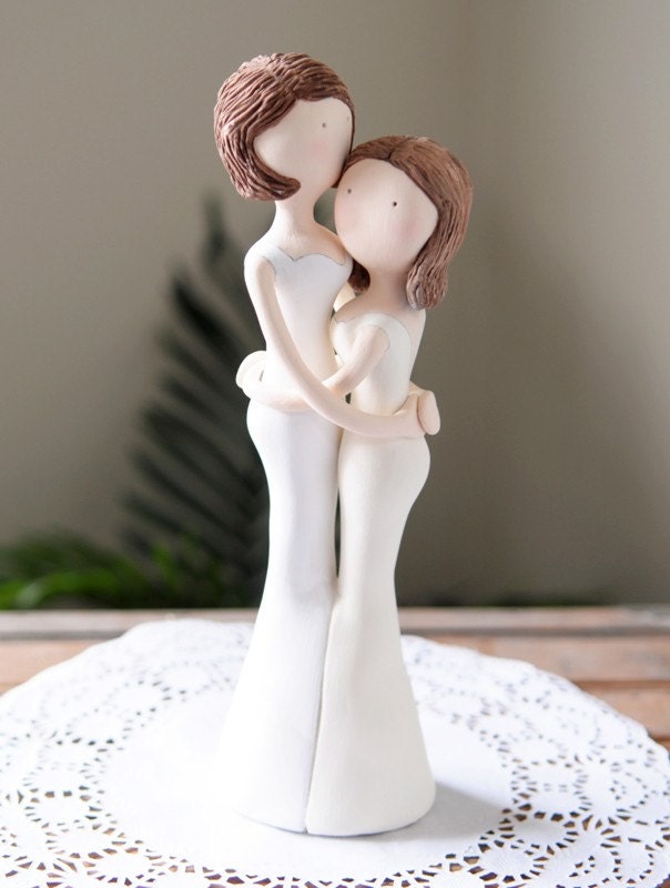 Custom Designed and Hand Sculpted Wedding Cake Toppers - Couple Sculpture