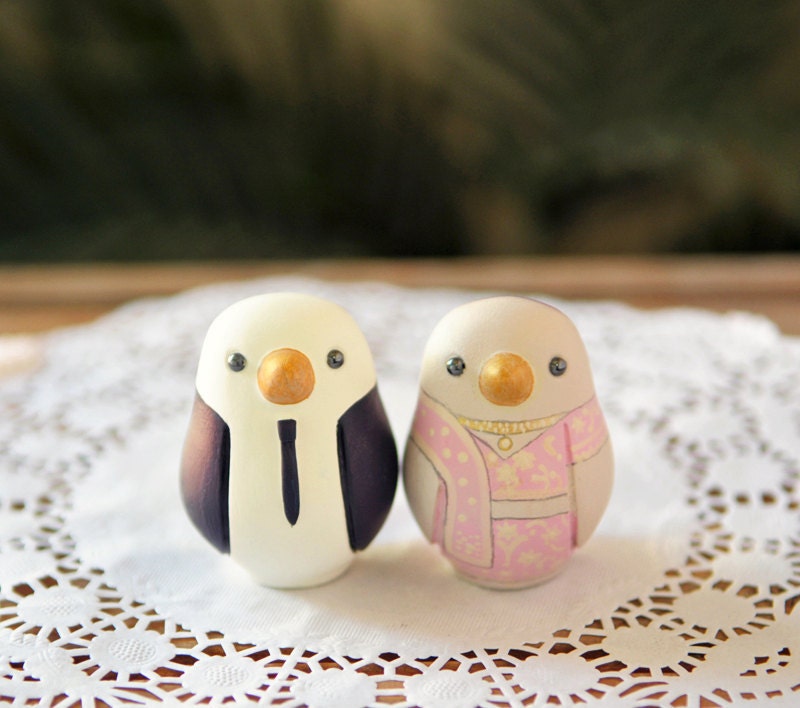 Indian Wedding Cake Topper - Love Birds - Small