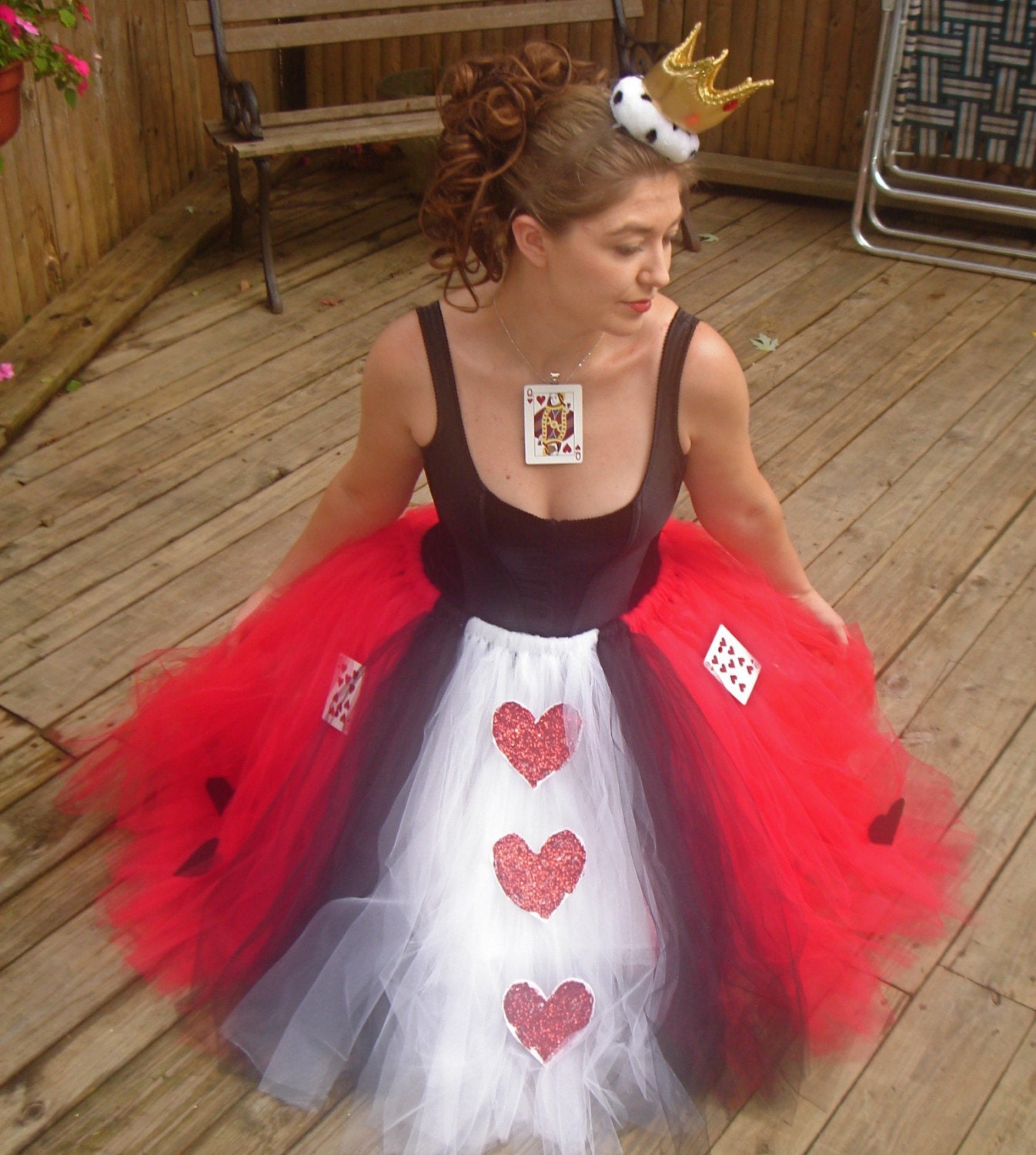 Queen of Hearts  Adult Boutique Tutu Skirt Costume