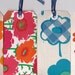 6 Double Sided Wallpaper  Gift Tags -  Vintage 70s papers