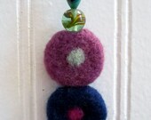 Dotty Stick Pin in Grape and Navy for Jacket, Hat, Shawl