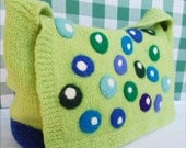 SALE: Verna Shoulder Bag, Hand Knit and Felted, Lightweight