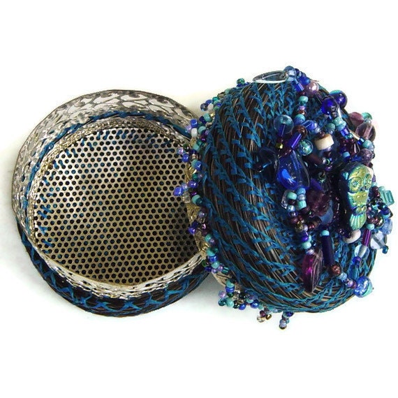 Horsehair  Treasure Box, Athena's Keep, Beaded Jewelry Box