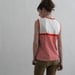 Vintage Nautical Tank Top . Red White Stripes . Shirt Blouse . NOS New Old Stock