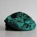 Vintage Flop Cloche .  Kelly Green Satin . Mod . Asymmetrical . High Fashion . 1960s