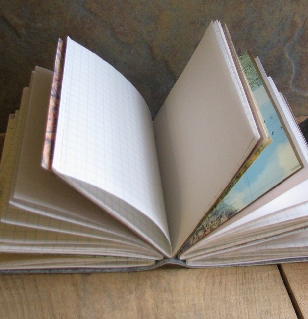 bucket list journal with maps as travel journal