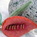 Calla Lily Felted Wool Flower Brooch Pin Hand Dyed Hand Embroidered Orange Pink Green Rhinestone Upcycled Sweater