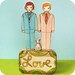 Custom Wedding Cake Topper with Pet and Love Sign