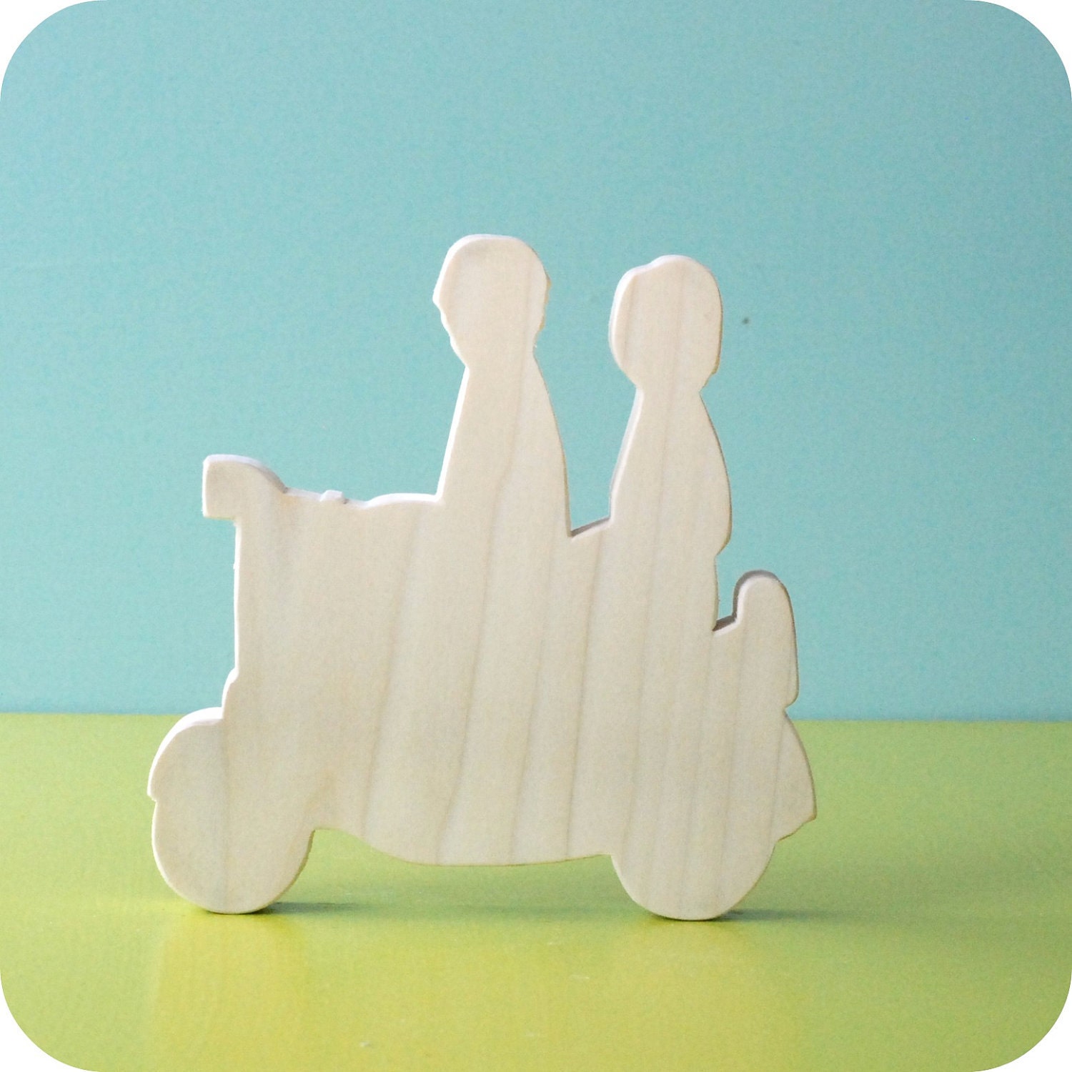 Custom Wedding Cake Topper Couple on Vespa  with Two Pets