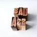 Bad Ass Vintage Letterpress Printer Block Letters Word Copper