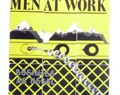 MEN AT WORK - Album Coasters with Business as Usual Record Bowl