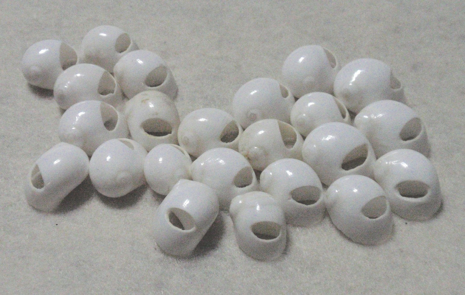 Mini Nautilus Spiral Shell Beads Bright White Rescued from a Vintage Bracelet