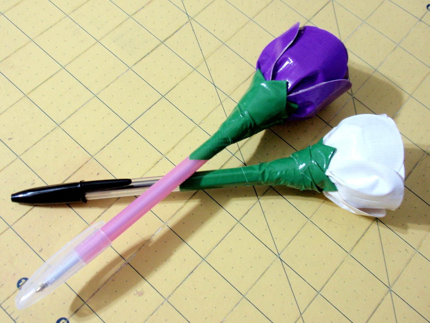 Duck Tape Duct Tape Flower Rose Pens Made to Order Other Types of Flowers and Bouquets Available