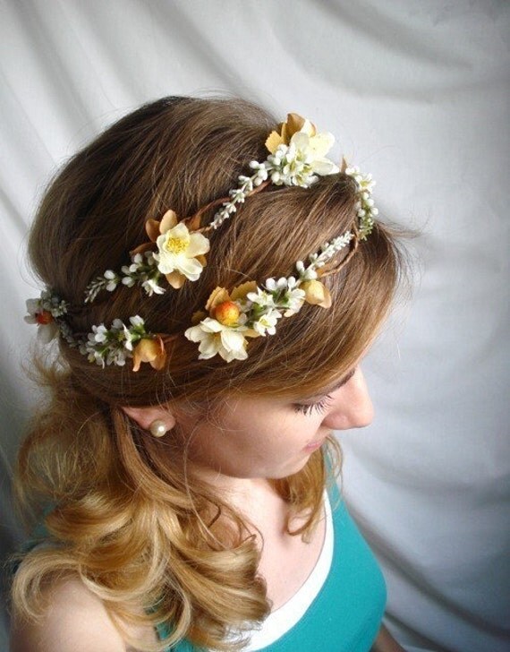 mirth - an autumn foliage head wreath