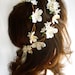 ivory wedding head piece rustic chic - BO PEEP -  flower head wreath