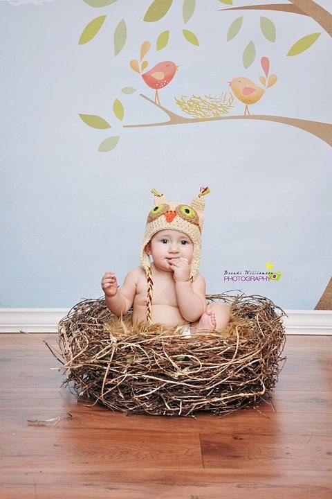Large Twig and Vine Realistic Birds Nest Photo Prop