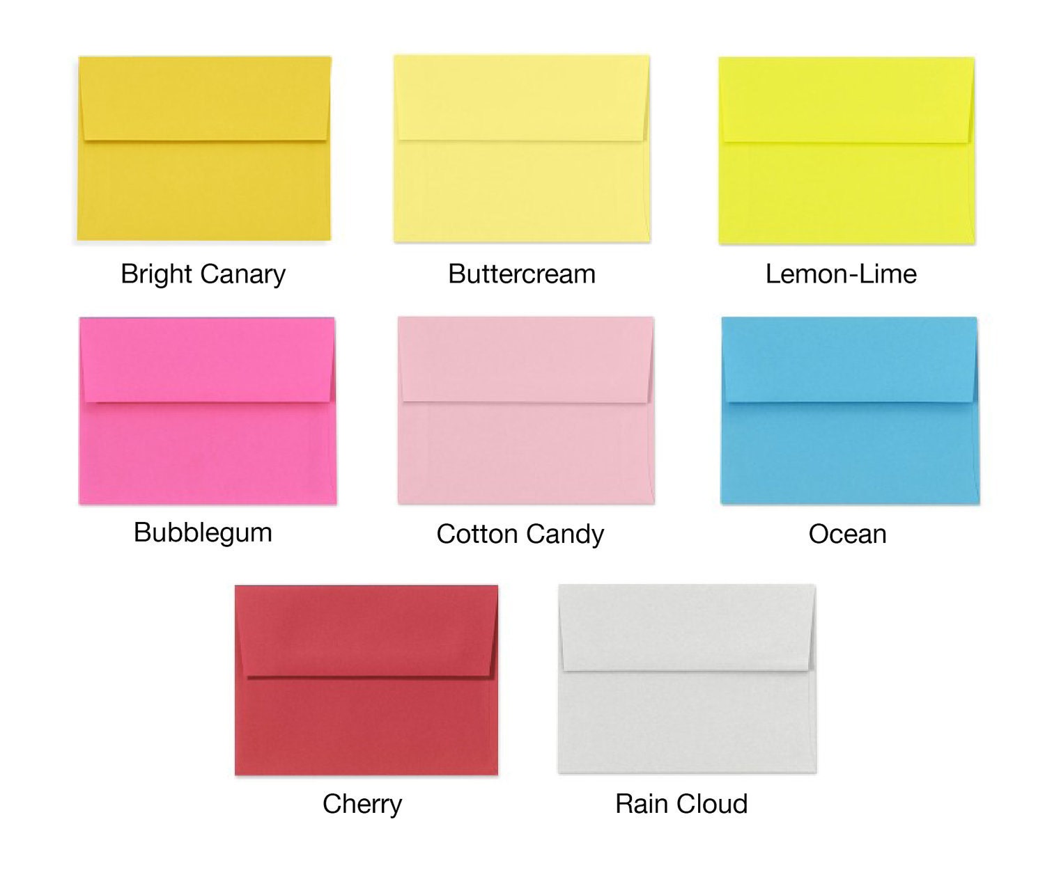 Local Pickup Only - Set of 50 A7 Envelopes - Perfect for 5x7 Photos and Cards - Choose A Color - IN STOCK