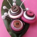 Reserved for Coley7916 - SALE - Chocolate Covered Strawberry Bridal Button Bouquet and Boutonniere