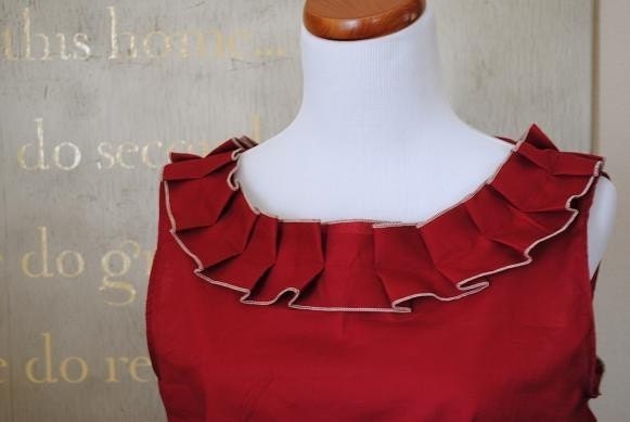 Watch Me Walk Away Dress - A-Line Shift - any color you choose - especially pretty in Garnet / Crimson - ruffle - sleeveless