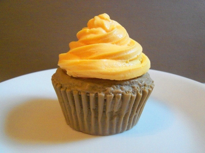 Handmade Soap Cupcake - Warm Pumpkin Pie Scented - FULL SIZED - Vegan Il_170x135