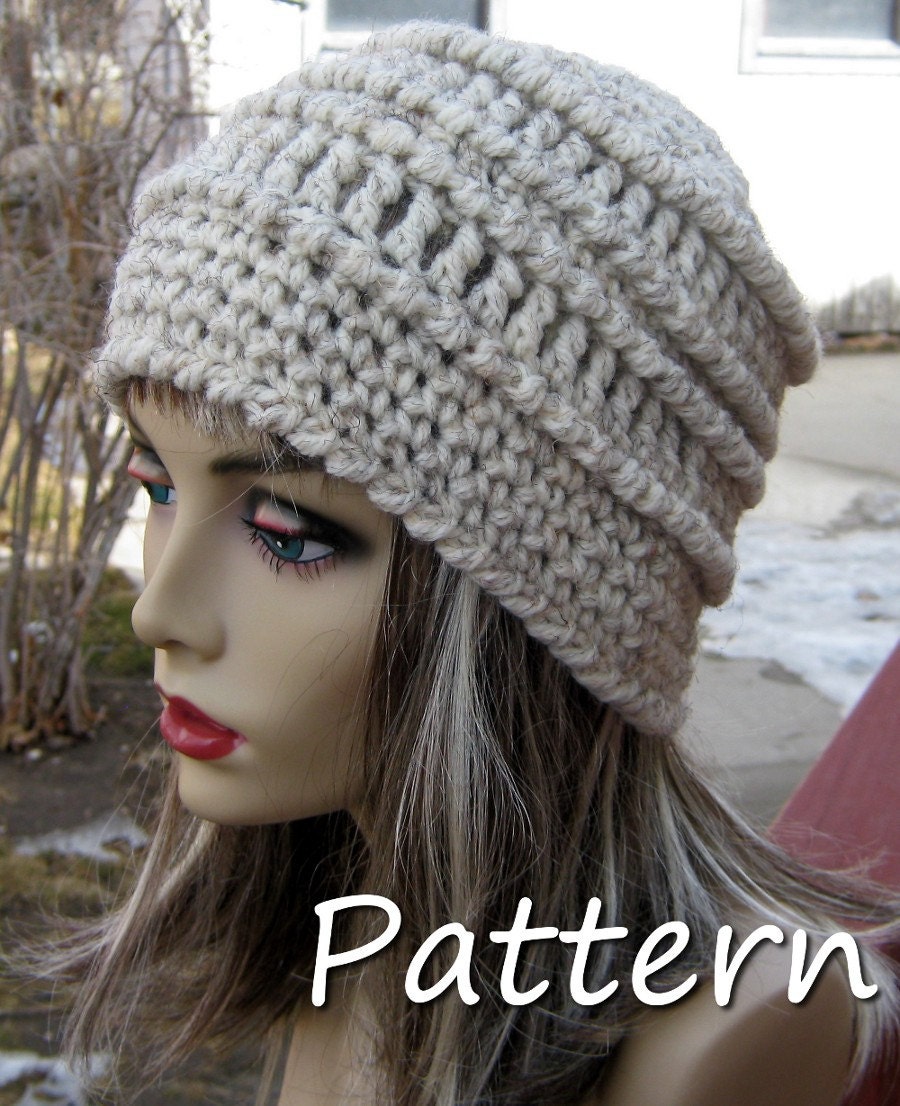 CROCHET PATTERN PDF - Instant Digital Download - Crocheted Chunky Textured Crochet Beanie - CaN sell finished pieces